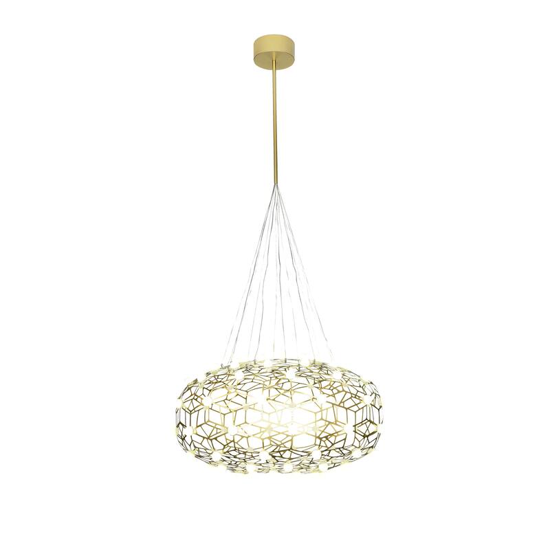 98Light D31.5" Gold Honey Comb Stainless Steel Frame LED Light Fixture